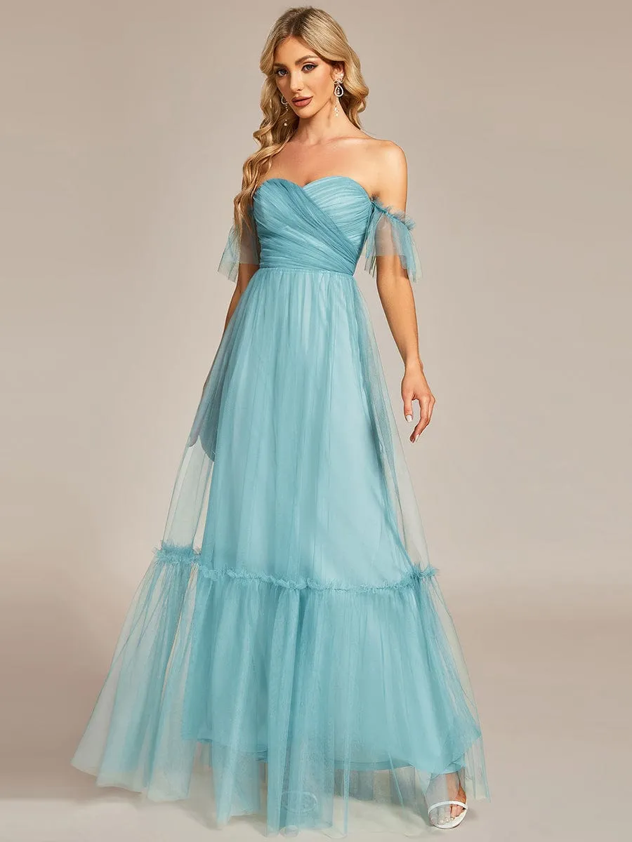 Bohemian Chic Ruffle Maxi Skirt and Crop Top Set