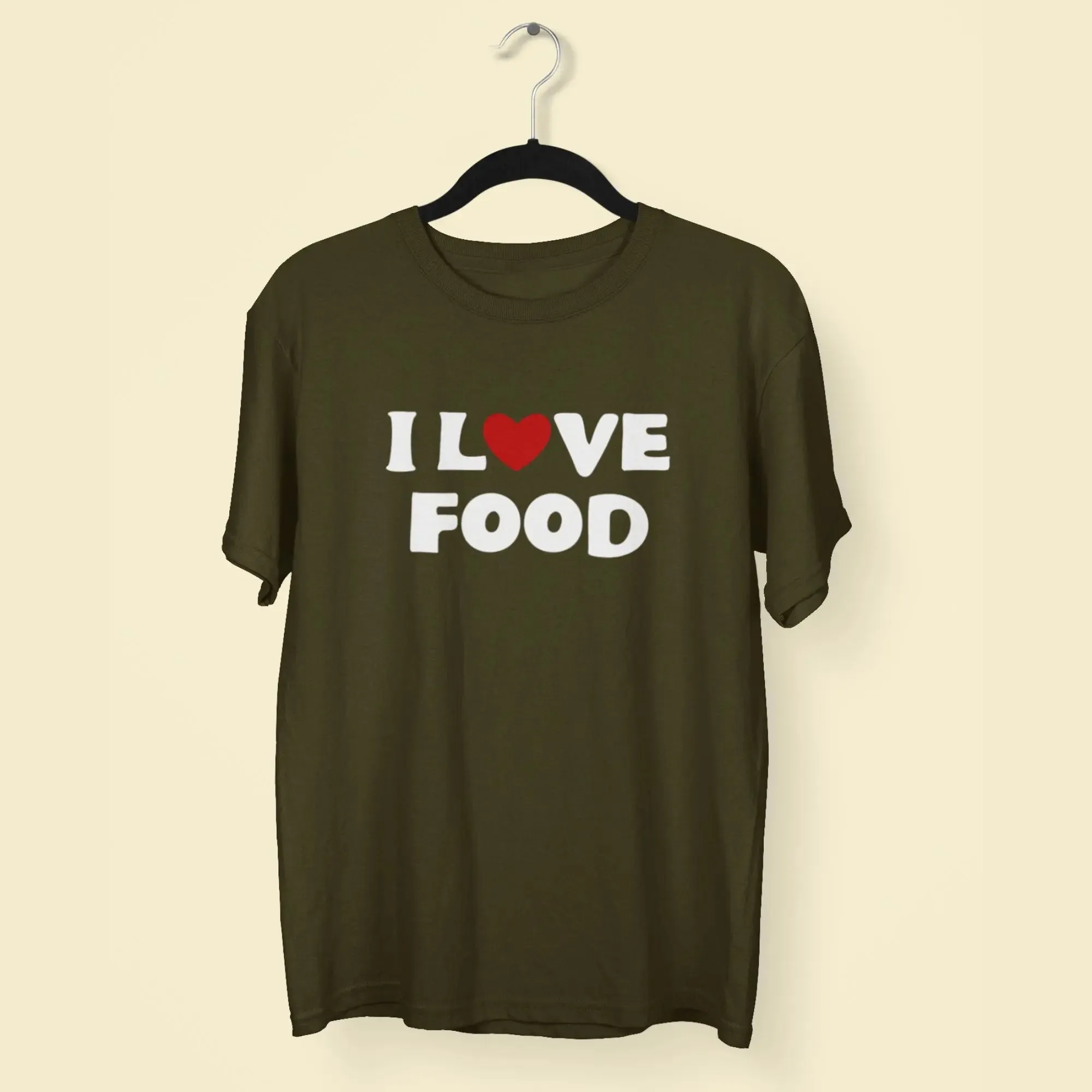 I Love Food Round Neck Half Sleeve Classic T-Shirt
