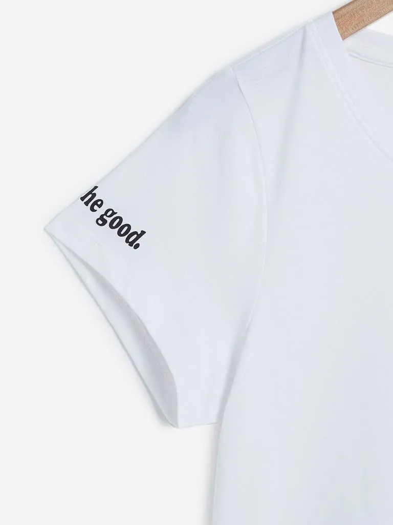LOV White Pure Cotton T-Shirt