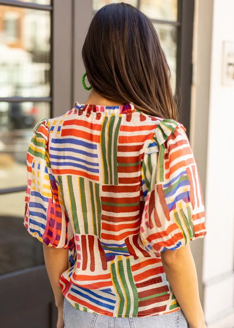 THML Willow Puff Sleeve Top